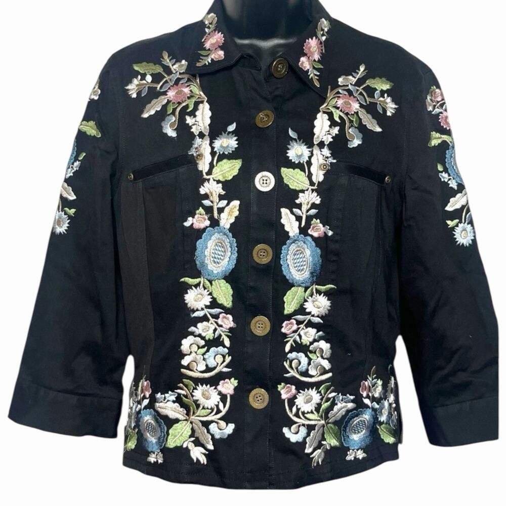 VTG Y2K EMBROIDERED JACKET COTTAGE BOHO FAIRY WHIMSIGOTH CHRISTINE PHILLIPE 10